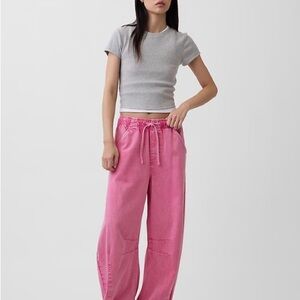 GAP Mid Rise UltraSoft Easy Horseshoe Jeans Pink